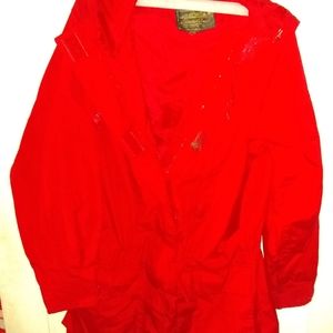 Red Eddie Bauer hooded Jacket